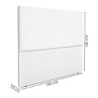 Cabeceira Queen 160 Cm Com Frame Luna Suede Branco Artte Branco - 3