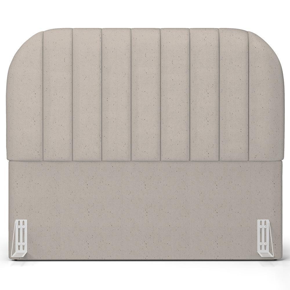 Cabeceira Cama Box Queen Estofada Orgânica 160cm Alice W01 Linho Bege - Lyam Decor - 3