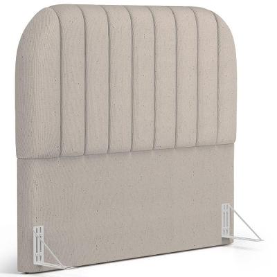Cabeceira Cama Box Queen Estofada Orgânica 160cm Alice W01 Linho Bege - Lyam Decor