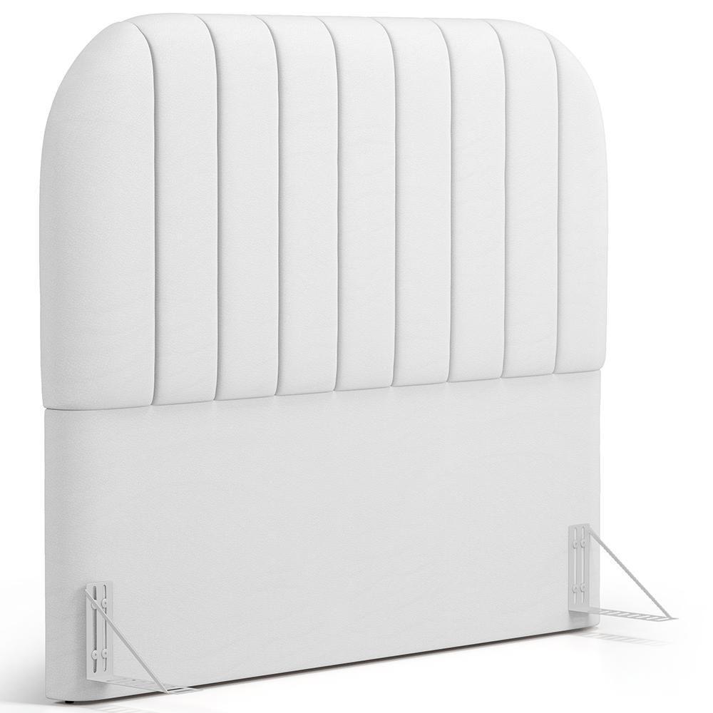 Cabeceira Cama Box Queen Estofada Orgânica 160cm Alice W01 Facto Branco - Lyam Decor - 1