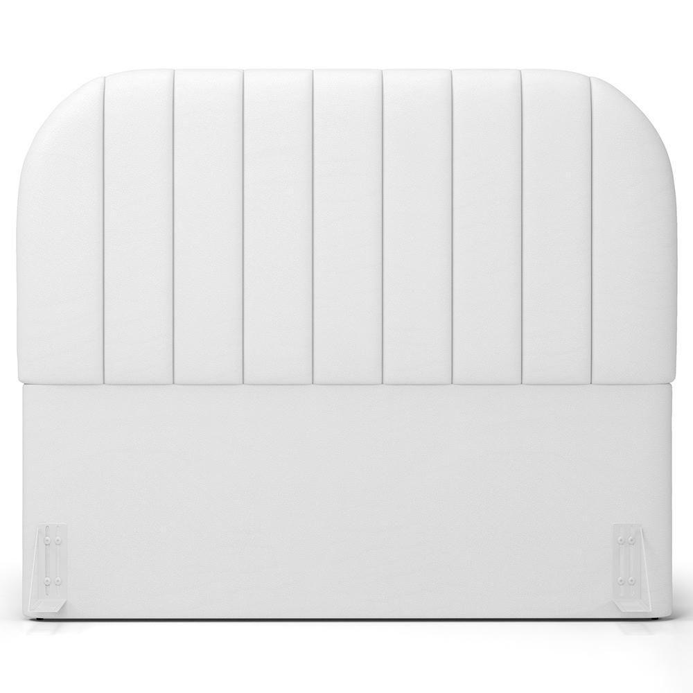 Cabeceira Cama Box Queen Estofada Orgânica 160cm Alice W01 Facto Branco - Lyam Decor - 3