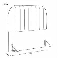 Cabeceira Cama Box Queen Estofada Orgânica 160cm Alice W01 Facto Branco - Lyam Decor - 5