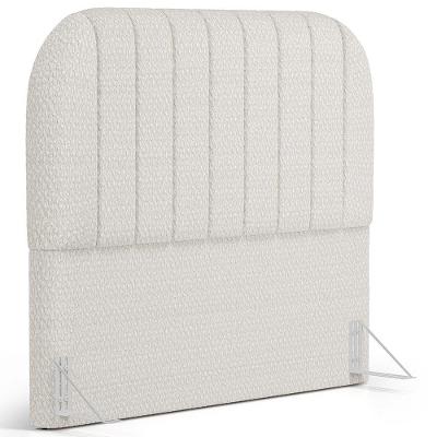 Cabeceira Cama Box Queen Estofada Orgânica 160cm Alice W01 Bouclê Cru - Lyam Decor