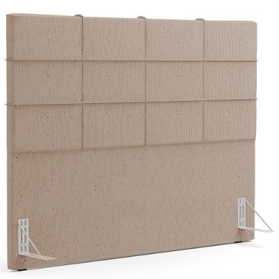 Cabeceira Cama Box Queen 160 Cm Roma W01 Linho Bege Escuro - Lyam