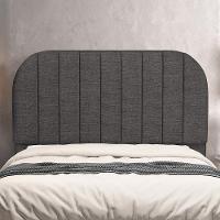 Cabeceira Cama Box Queen Estofada Orgânica 160cm Alice W01 Linho Cinza Escuro - Lyam Decor - 2