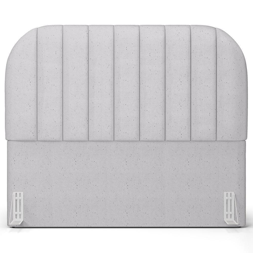 Cabeceira Cama Box Queen Estofada Orgânica 160cm Alice W01 Linho Cinza - Lyam Decor - 3