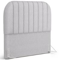 Cabeceira Cama Box Queen Estofada Orgânica 160cm Alice W01 Linho Cinza - Lyam Decor - 1