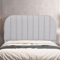 Cabeceira Cama Box Queen Estofada Orgânica 160cm Alice W01 Linho Cinza - Lyam Decor - 2