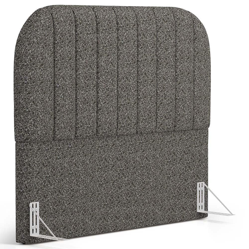 Cabeceira Cama Box Queen Estofada Orgânica 160cm Alice W01 Linho Mescla Chumbo - Lyam Decor - 1
