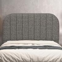 Cabeceira Cama Box Queen Estofada Orgânica 160cm Alice W01 Linho Mescla Chumbo - Lyam Decor - 2