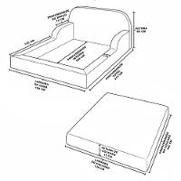 Cama Colchão Casal Montessoriana Infantil Proteção Lateral Azul