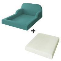 Cama Colchão Casal Montessoriana Infantil Proteção Lateral Azul - 5