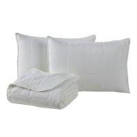 Kit Cobre Leito Colcha Lunar Solteiro 2 Peças 400 Fios Matelado Dupla Face - Palha - 100% Poliéster - 1