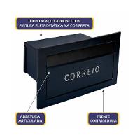 Caixa De Correio Cartas Para Muro Detras Preta 15x23x30cm - 2