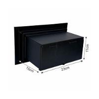 Caixa De Correio Cartas Para Muro Detras Preta 15x23x30cm - 5