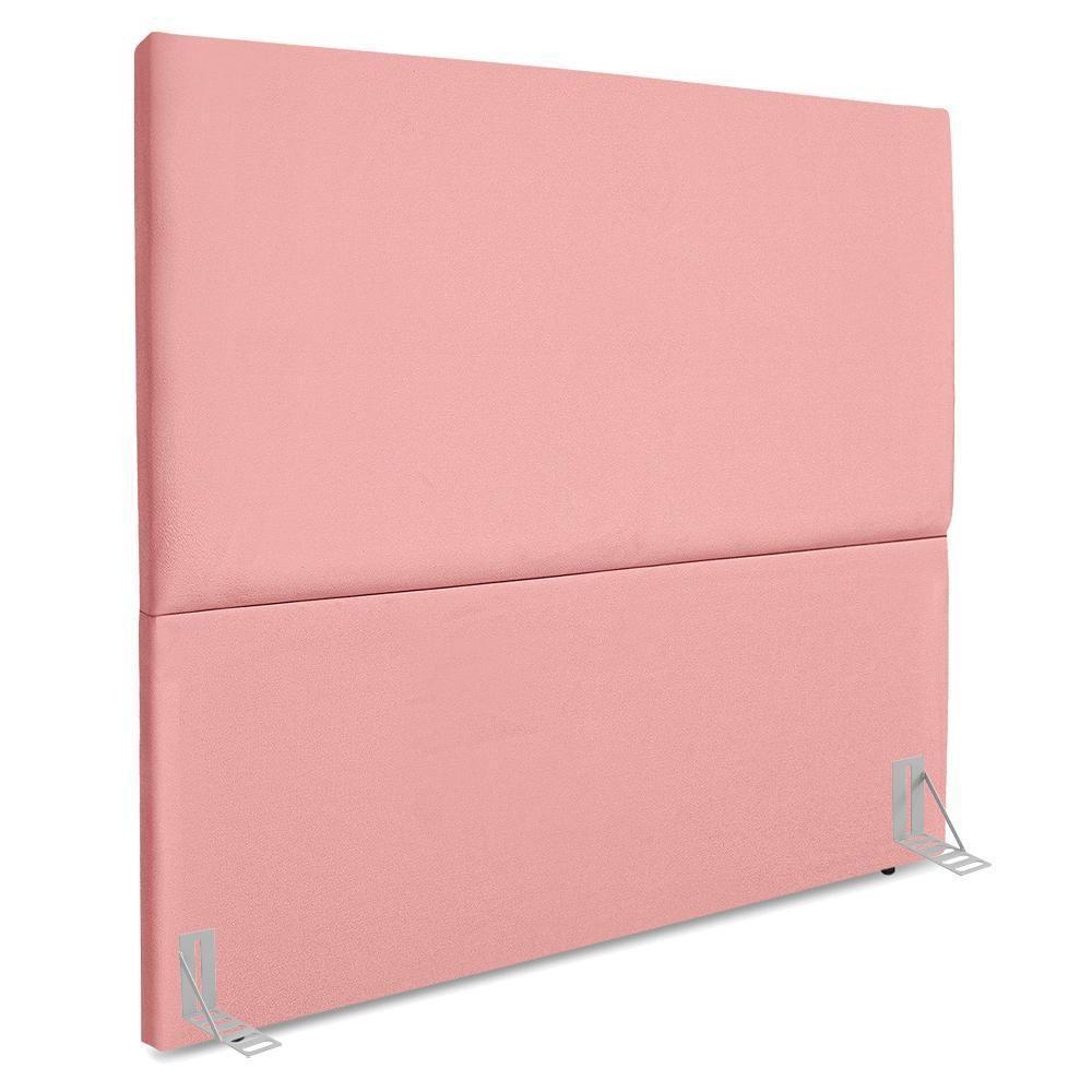 Cabeceira Casal 140 Cm Com Frame Luna Suede Rosa Artte Rosa - 1