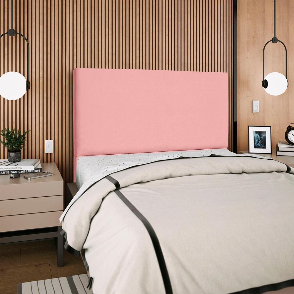 Cabeceira Queen 160 Cm Com Frame Luna Suede Rosa Artte Rosa - 8