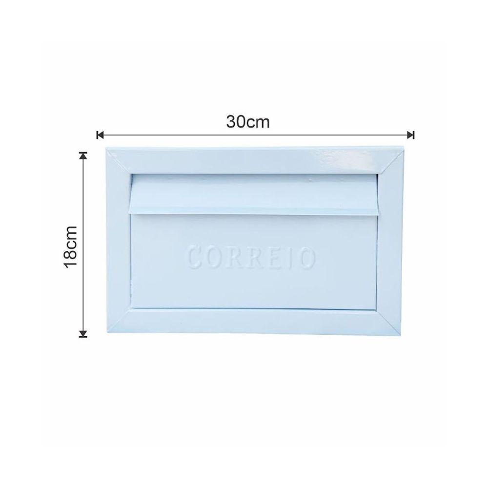 Caixa De Correio Cartas Para Muro Detras Branca 15x23x30cm - 4