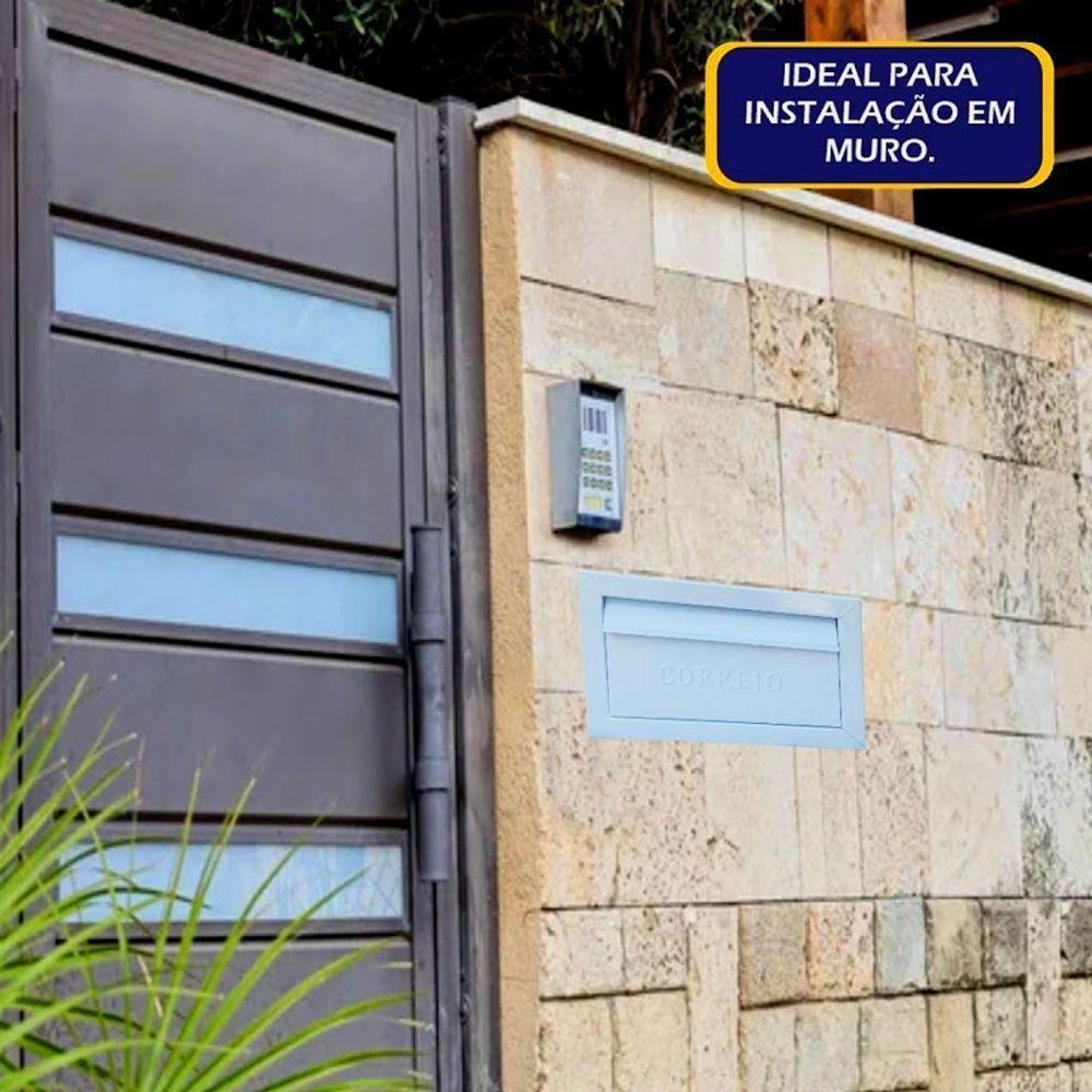 Caixa De Correio Cartas Para Muro Detras Branca 15x23x30cm - 6