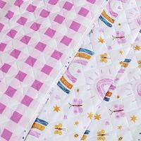 Kit Cobre Leito Colcha Solteiro Infantil Lutti Dupla Face 200 Fios 2 Peças Arco íris Rainbow Rosa - 5