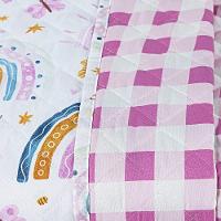 Kit Cobre Leito Colcha Solteiro Infantil Lutti Dupla Face 200 Fios 2 Peças Arco íris Rainbow Rosa - 6