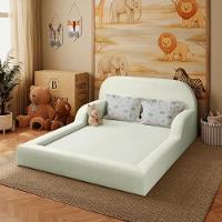 Cama Colchão Casal Montessoriana Infantil Proteção Lateral Bege - 1