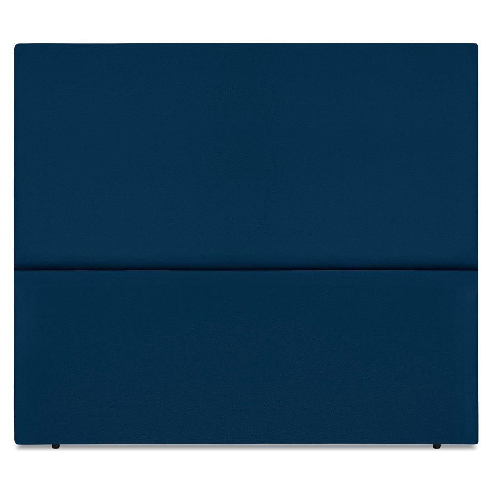 Cabeceira Casal 140 Cm Com Frame Luna Suede Azul Marinho Artte Azul Marinho - 5