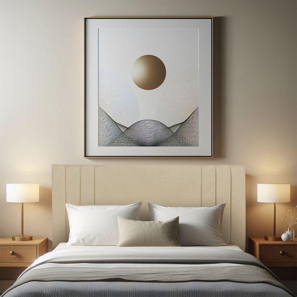 Cabeceira Casal 1,60m Viena Linho Cor: Dourado - 2