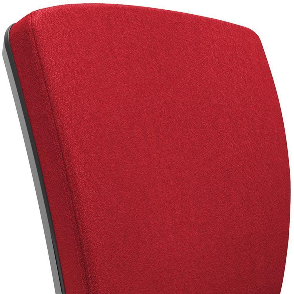 Kit 02 Cadeiras De Escritório Executiva Giratória Preto Baixa Flexi P03 Poliéster Vermelho - Lyam - 10