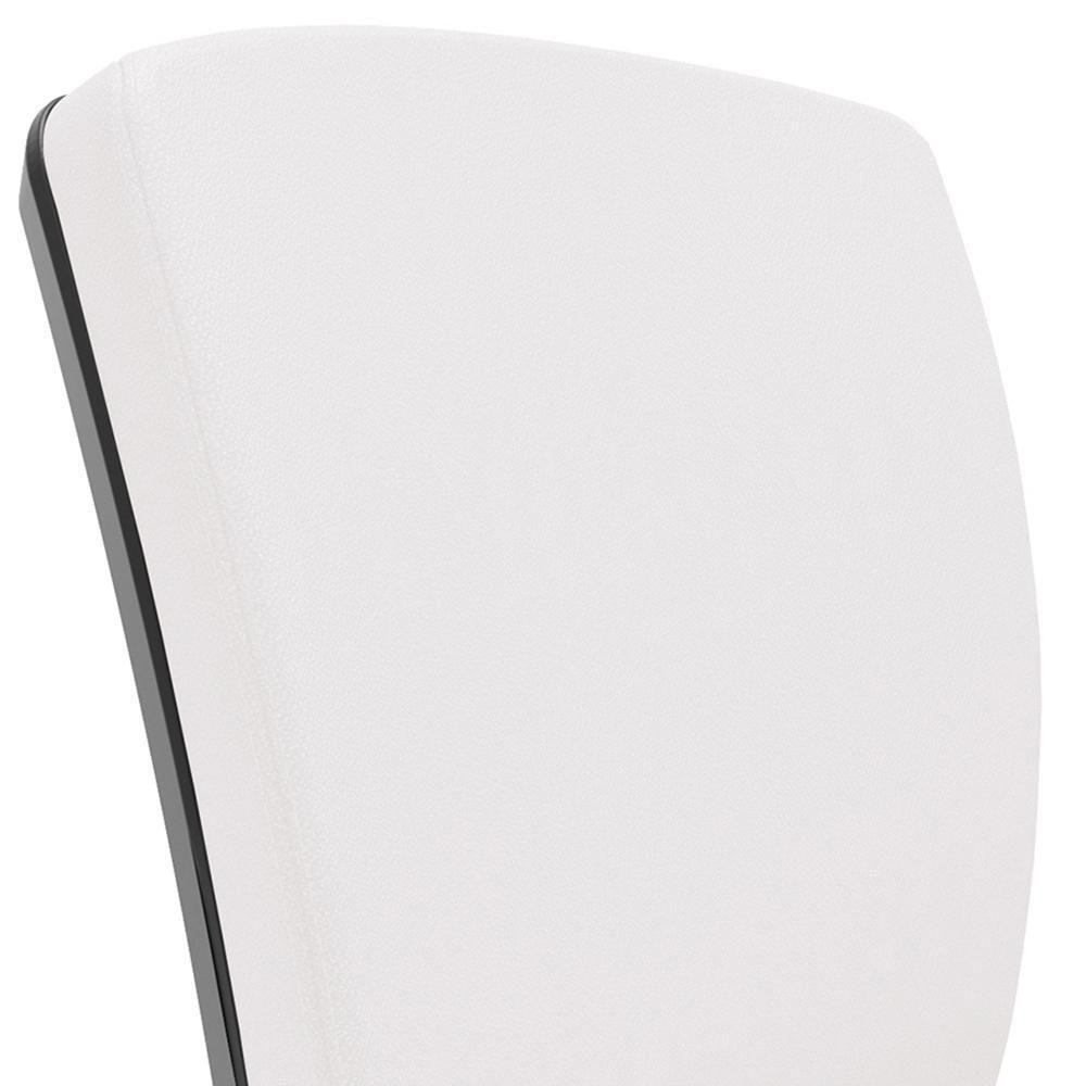 Kit 02 Cadeiras De Escritório Executiva Office Giratória Preto Baixa Flexi P03 Vinil Branco - Lyam - 9