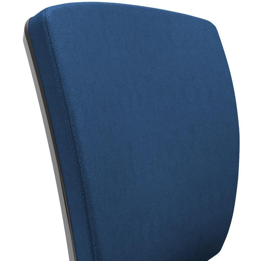Kit 02 Cadeiras De Escritório Diretor Office Giratória Preto Alta Flexi P03 Poliéster Azul - Lyam - 9