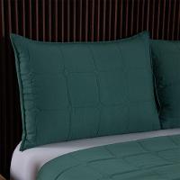 Kit Cobre Leito Colcha Lunar King 3 Peças 400 Fios Matelado Dupla Face - Verde - 100% Poliéster - 5