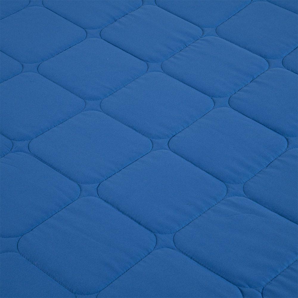 Kit Cobre Leito Colcha Lunar King 3 Peças 400 Fios Matelado Dupla Face - Azul Royal - 100% Poliéster - 6