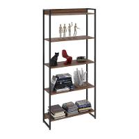 Estante Multiuso Para Escritório Industrial 05 Prateleiras Areta 186x80cm C01 Nogal - Lyam Decor - 1