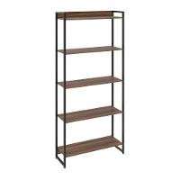 Estante Multiuso Para Escritório Industrial 05 Prateleiras Areta 186x80cm C01 Nogal - Lyam Decor - 3