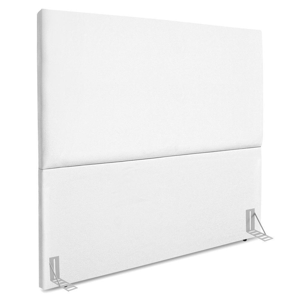 Cabeceira Casal 140 Cm Com Frame Luna Suede Branco Artte Branco - 1