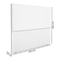 Cabeceira Casal 140 Cm Com Frame Luna Suede Branco Artte Branco - 3