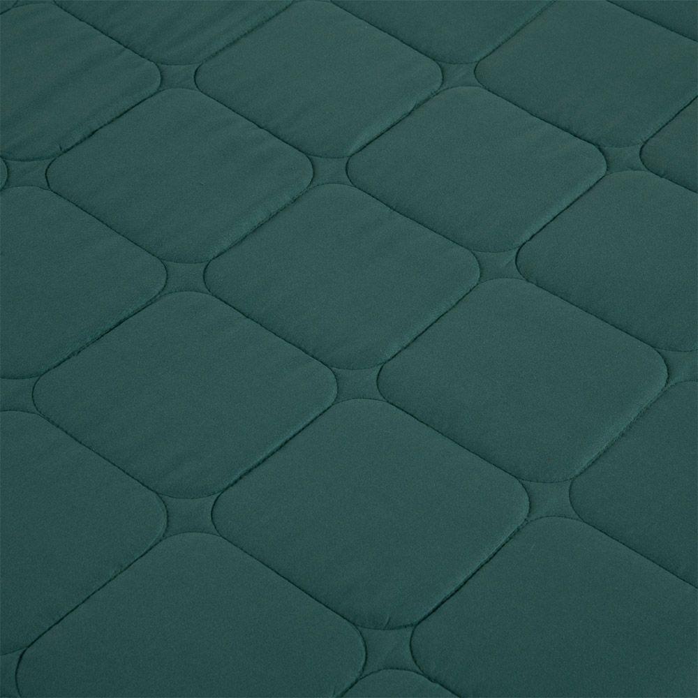 Kit Cobre Leito Colcha Lunar Casal 3 Peças 400 Fios Matelado Dupla Face - Verde - 100% Poliéster - 6