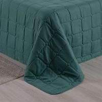 Kit Cobre Leito Colcha Lunar Casal 3 Peças 400 Fios Matelado Dupla Face - Verde - 100% Poliéster - 7