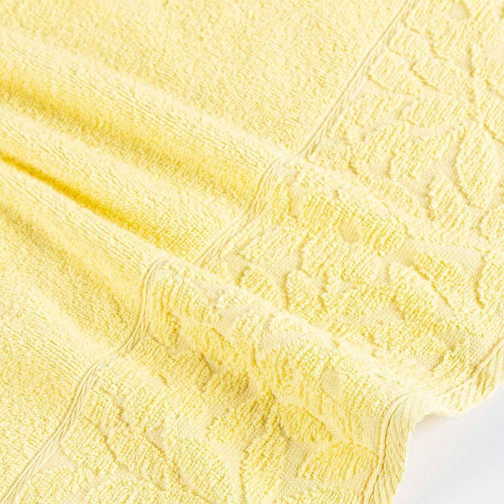 Jogo De Banho Blume Toalhas Macias 100% Algodão Fio Penteado 5 Peças Amarelo E Bege - 8