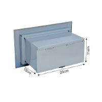 Caixa De Correio Cartas Para Muro Detras Cinza 15x23x30cm - 2