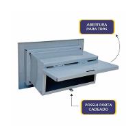 Caixa De Correio Cartas Para Muro Detras Cinza 15x23x30cm - 5