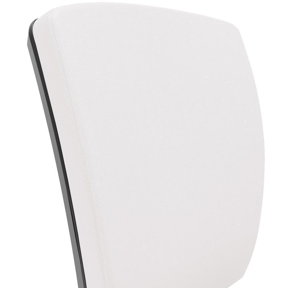 Kit 03 Cadeiras De Escritório Diretor Office Giratória Preto Alta Flexi P03 Vinil Branco - Lyam - 10