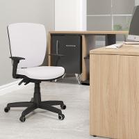 Kit 03 Cadeiras De Escritório Diretor Office Giratória Preto Alta Flexi P03 Vinil Branco - Lyam - 2