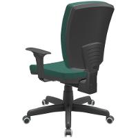 Kit 03 Cadeiras De Escritório Diretor Office Giratória Preto Alta Flexi P03 Poliéster Verde - Lyam - 8