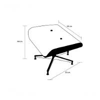 Poltrona De Couro Com Puff Charles Eames Marrom