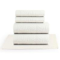 Jogo De Banho Native Toalhas Macias Costela De Adão 100% Algodão Fio Penteado 5 Peças Off White - 1