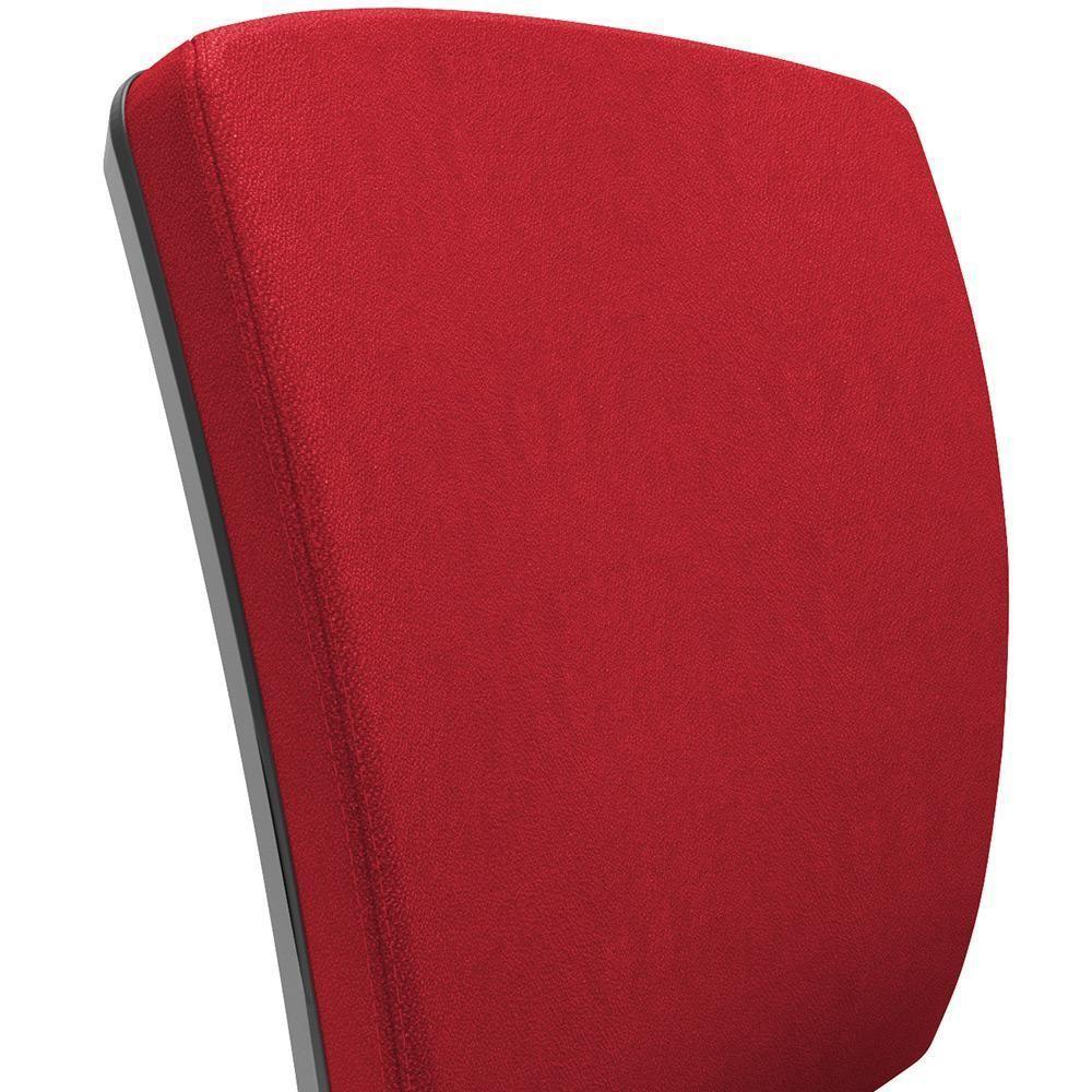 Kit 02 Cadeiras Escritório Diretor Office Giratória Preto Alta Flexi P03 Poliéster Vermelho - Lyam - 10