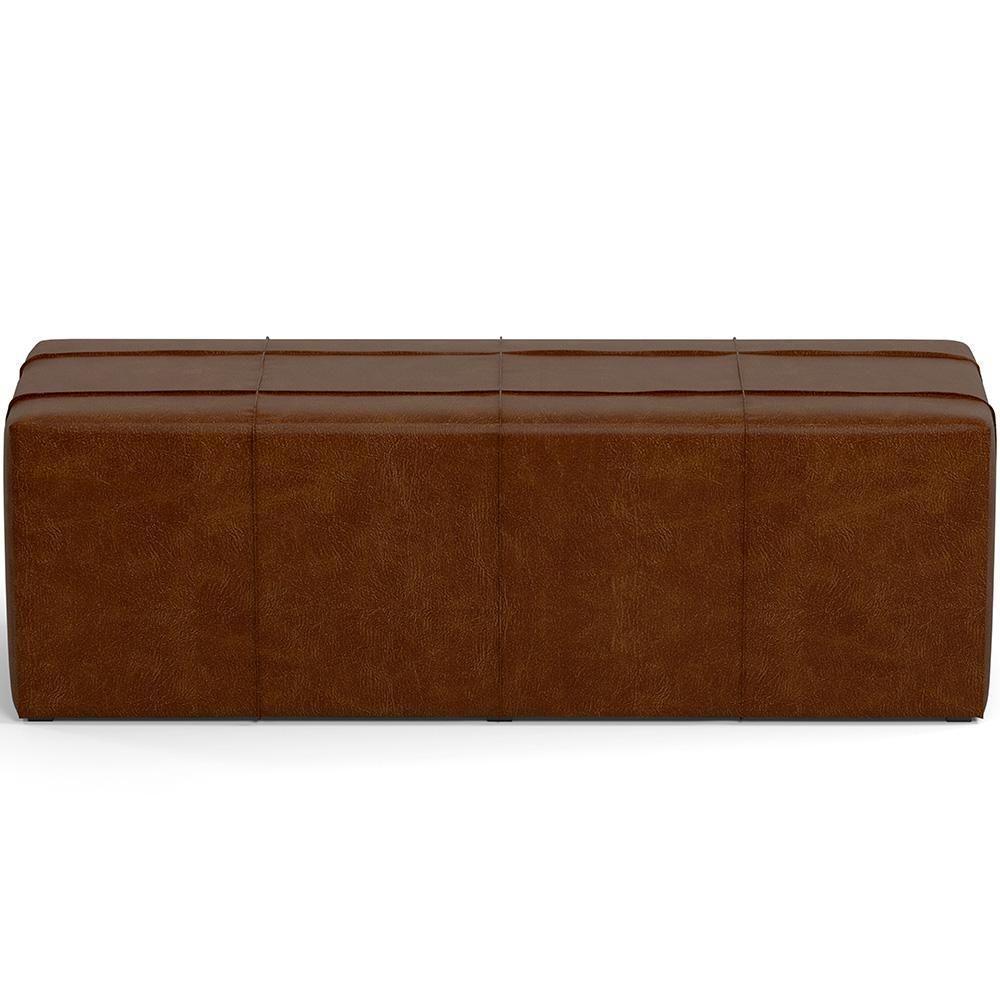 Kit Cabeceira Cama Box Queen 160cm Com Calçadeira Roma W01 Couríssimo Marrom - Lyam - 10