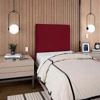 Cabeceira Solteiro 100 Cm Com Frame Luna Suede Vinho Artte Vinho - 7